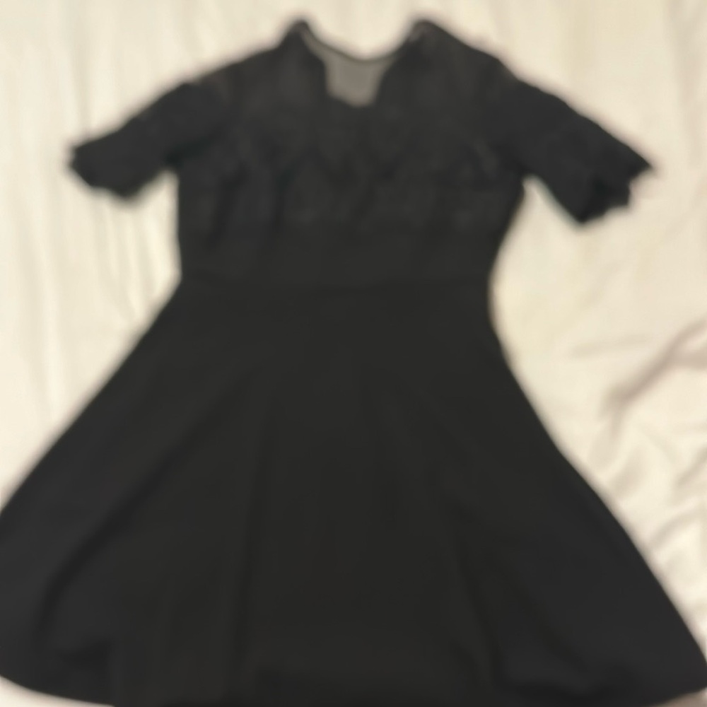 Black knee skirt dress